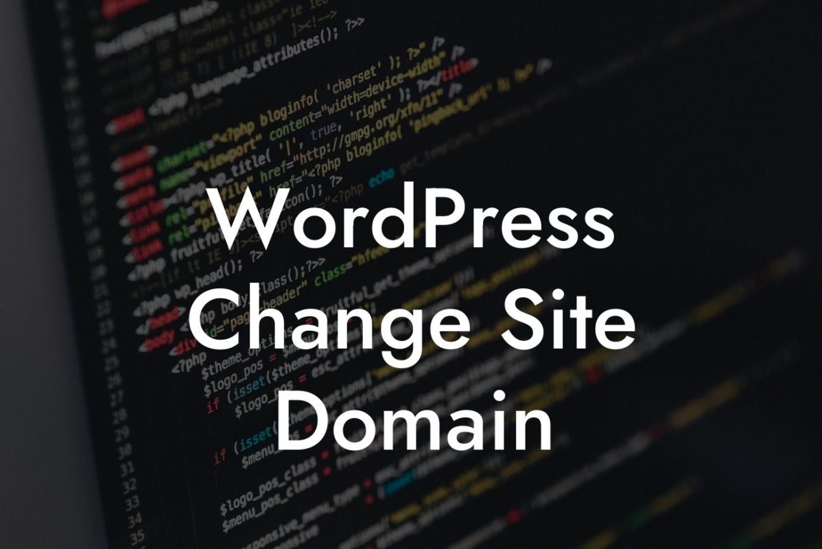 WordPress Change Site Domain