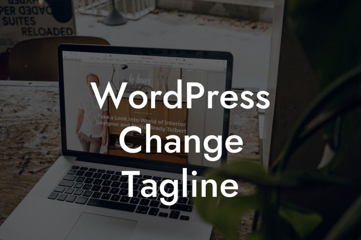 WordPress Change Tagline