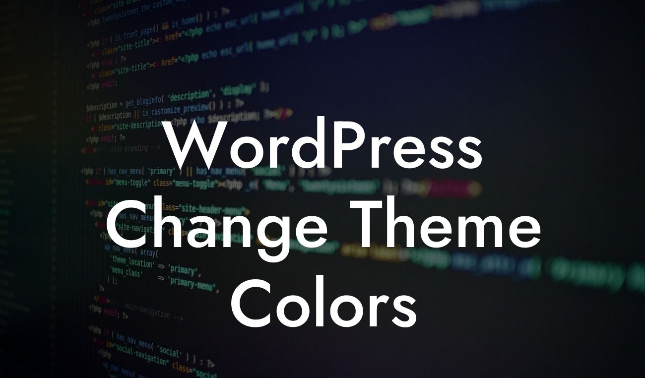 WordPress Change Theme Colors