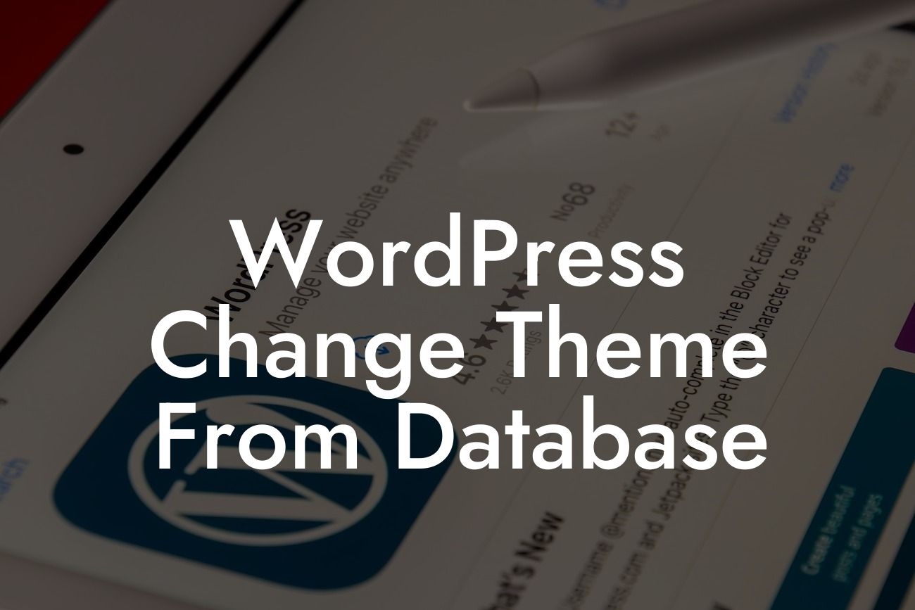 WordPress Change Theme From Database