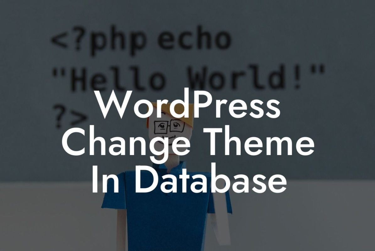 WordPress Change Theme In Database