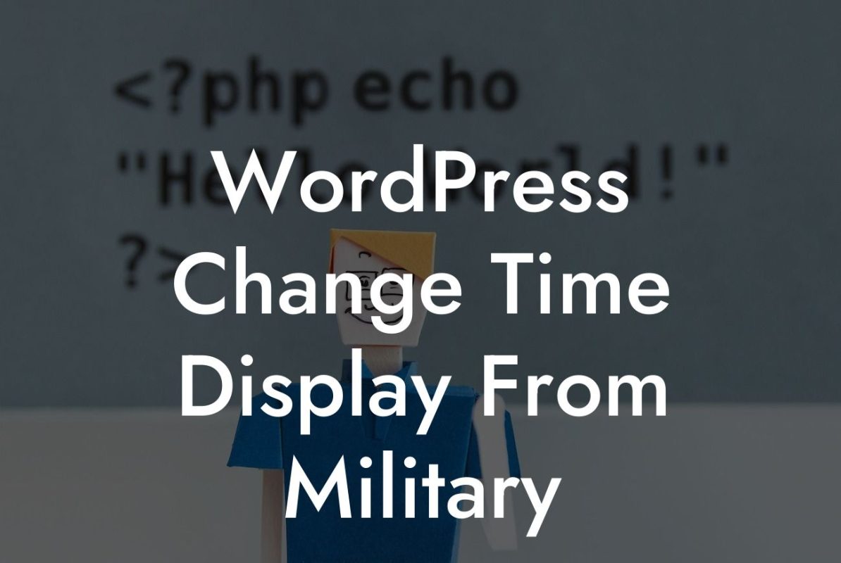 WordPress Change Time Display From Military