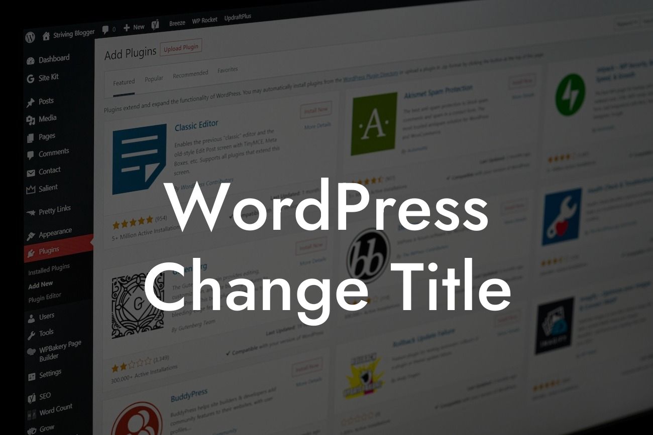 WordPress Change Title