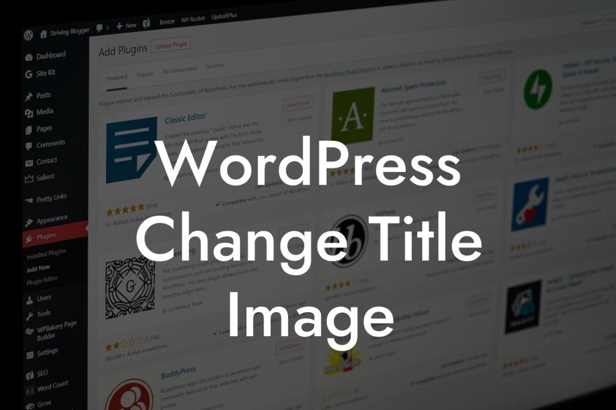 WordPress Change Title Image