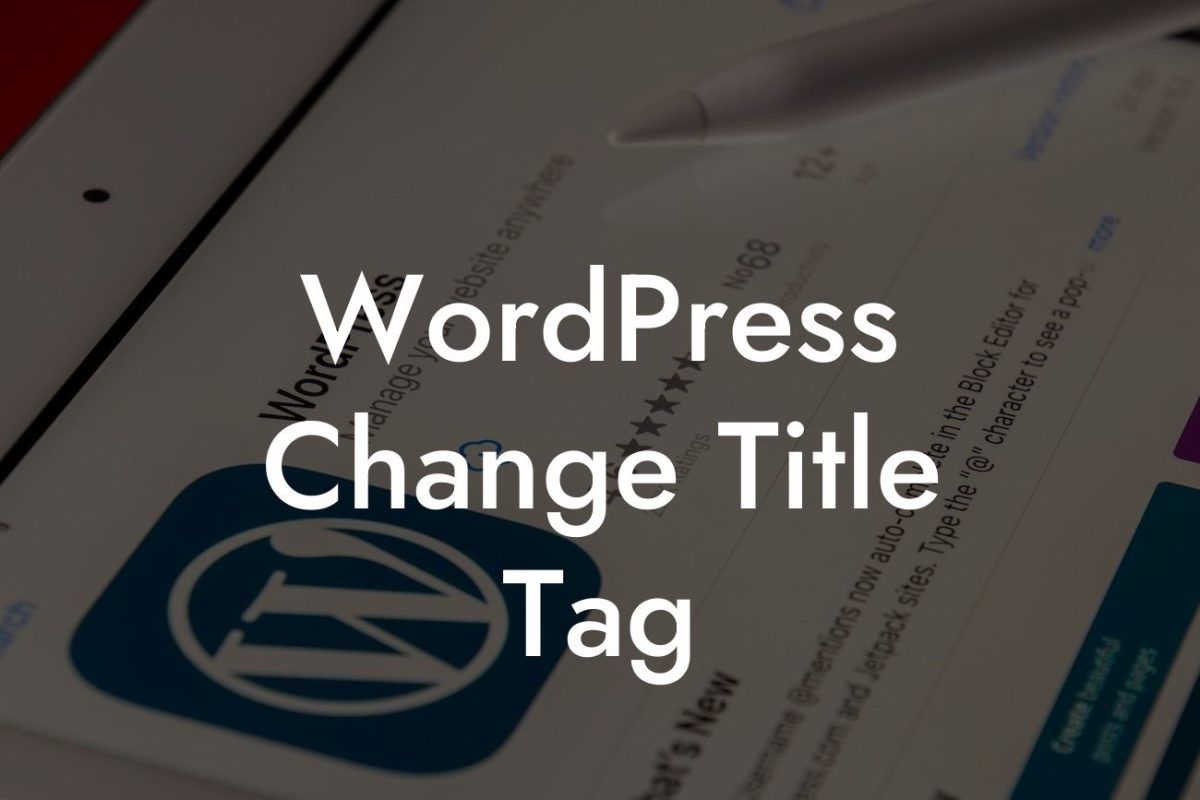 WordPress Change Title Tag