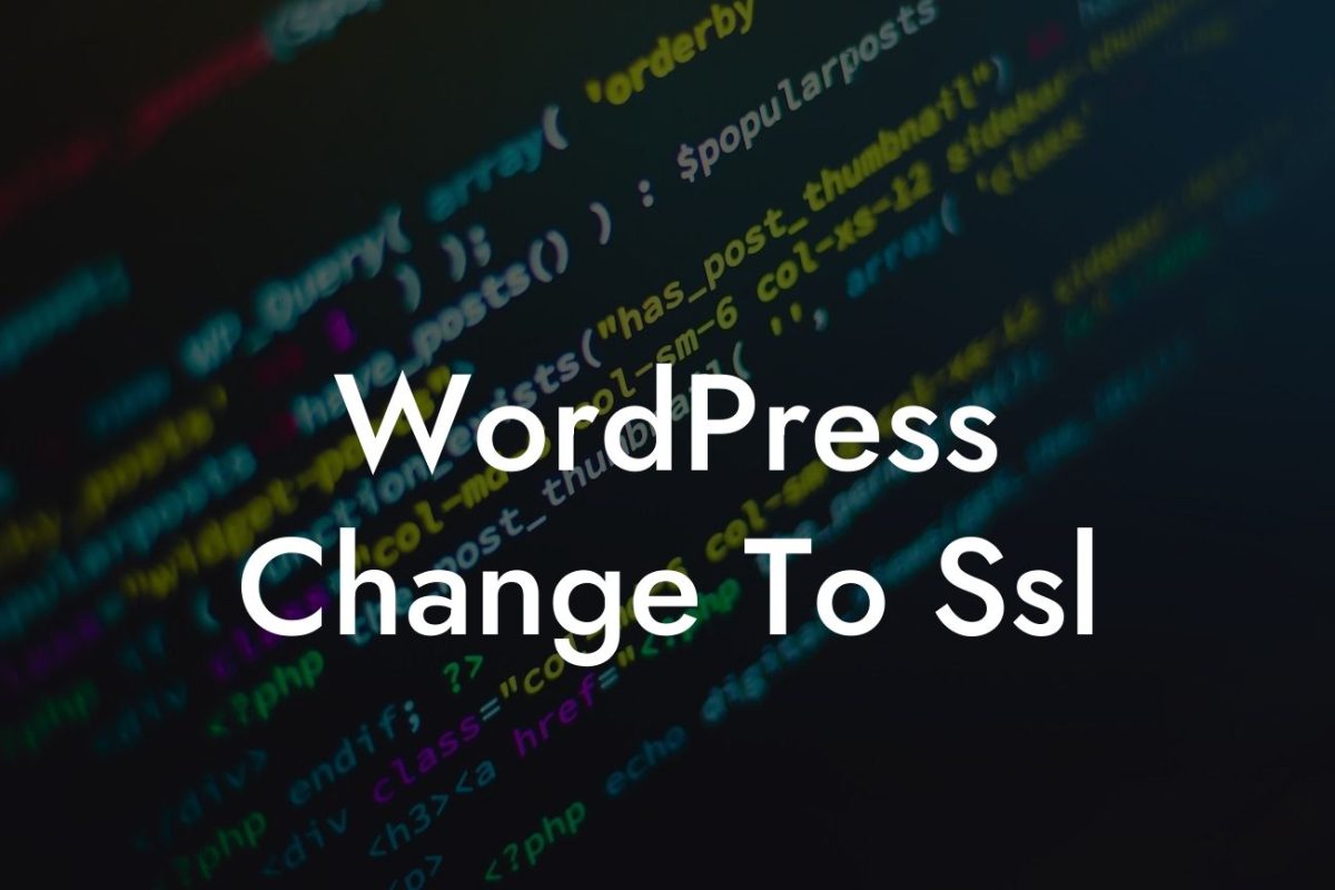 WordPress Change To Ssl