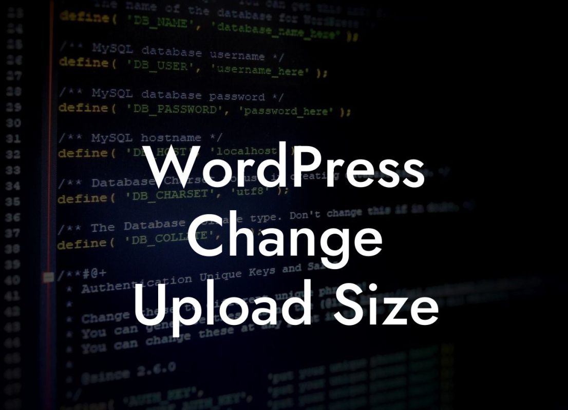 WordPress Change Upload Size