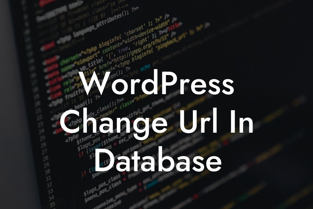 WordPress Change Url In Database