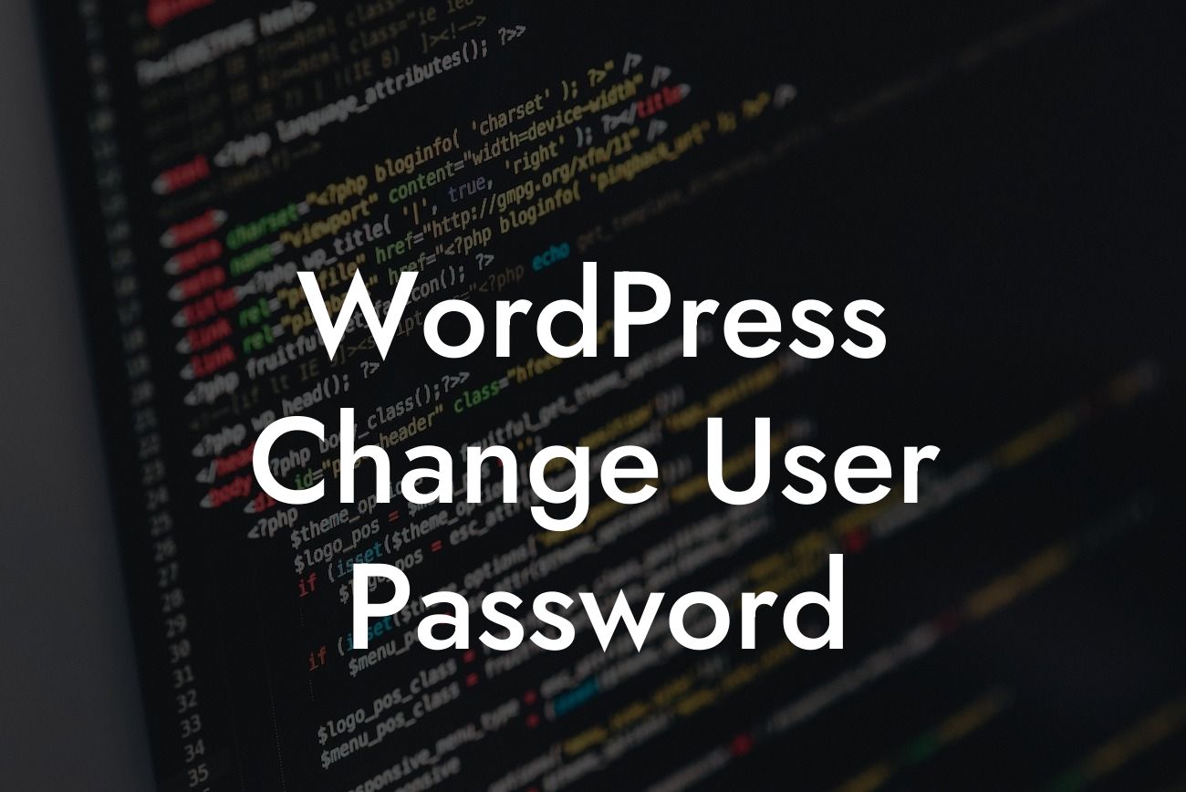 WordPress Change User Password