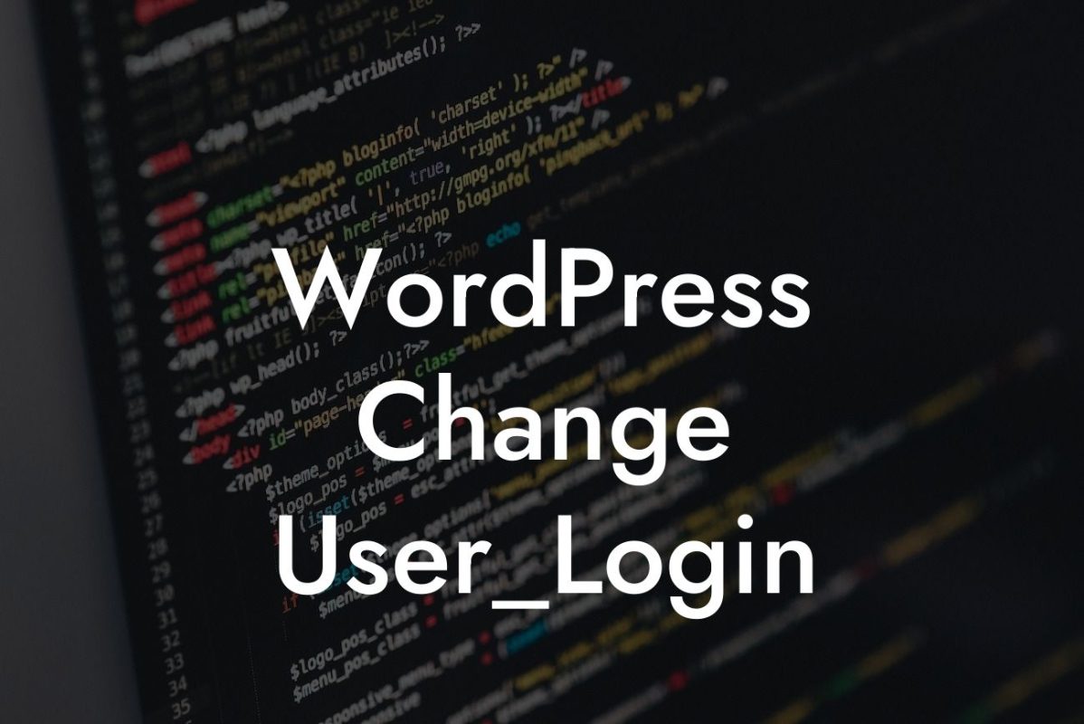 WordPress Change User_Login