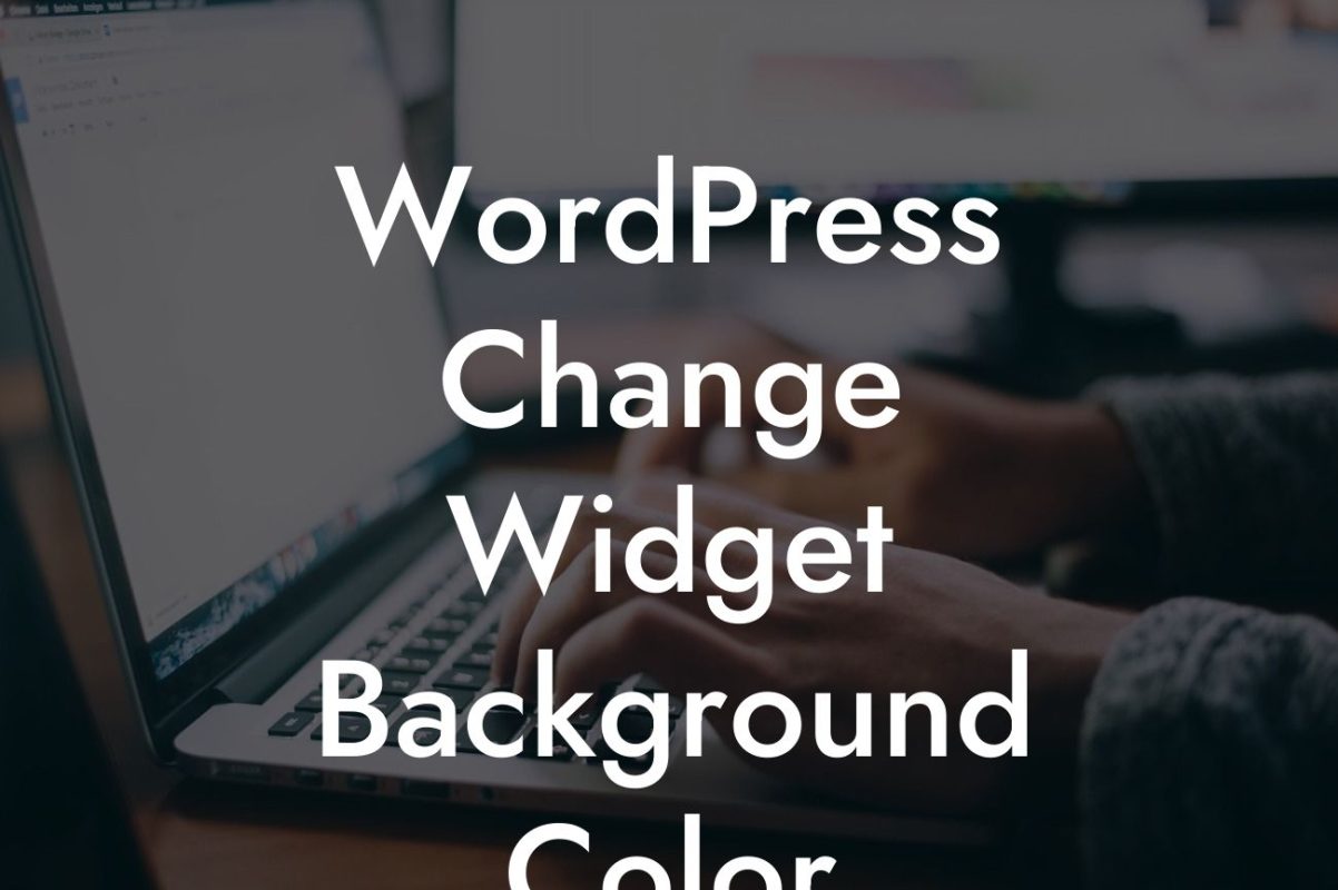 WordPress Change Widget Background Color