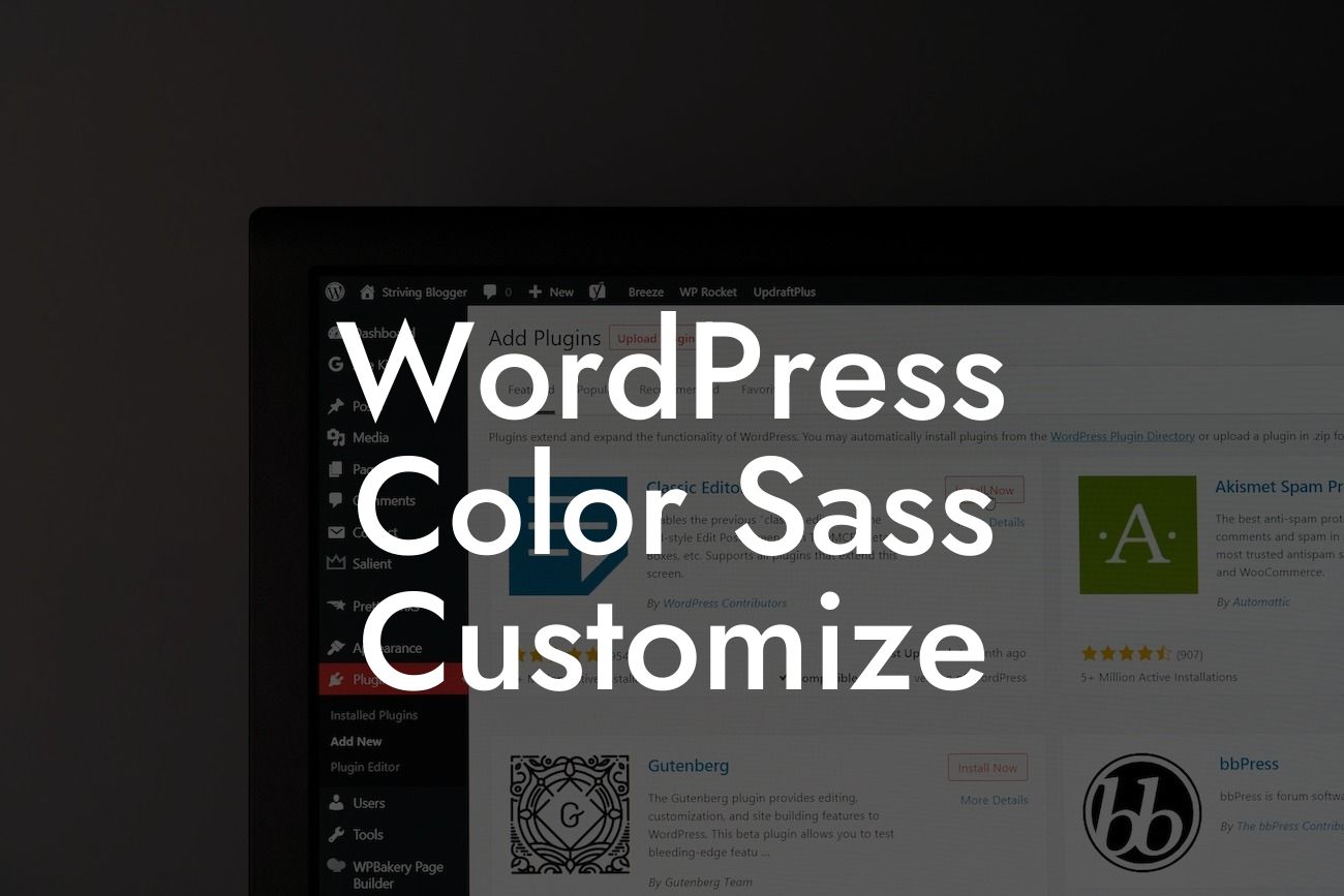 WordPress Color Sass Customize