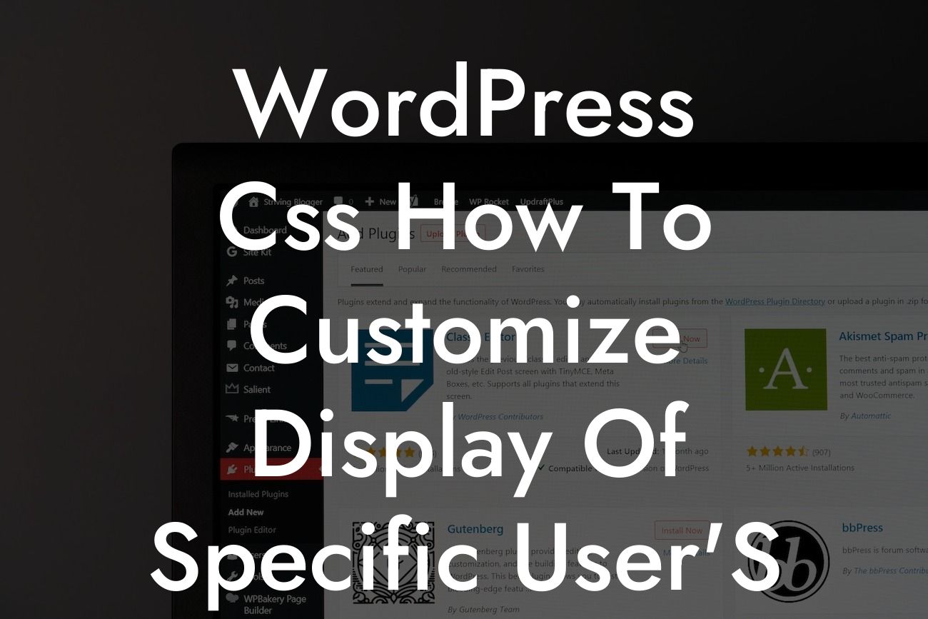 WordPress Css How To Customize Display Of Specific User'S Comments