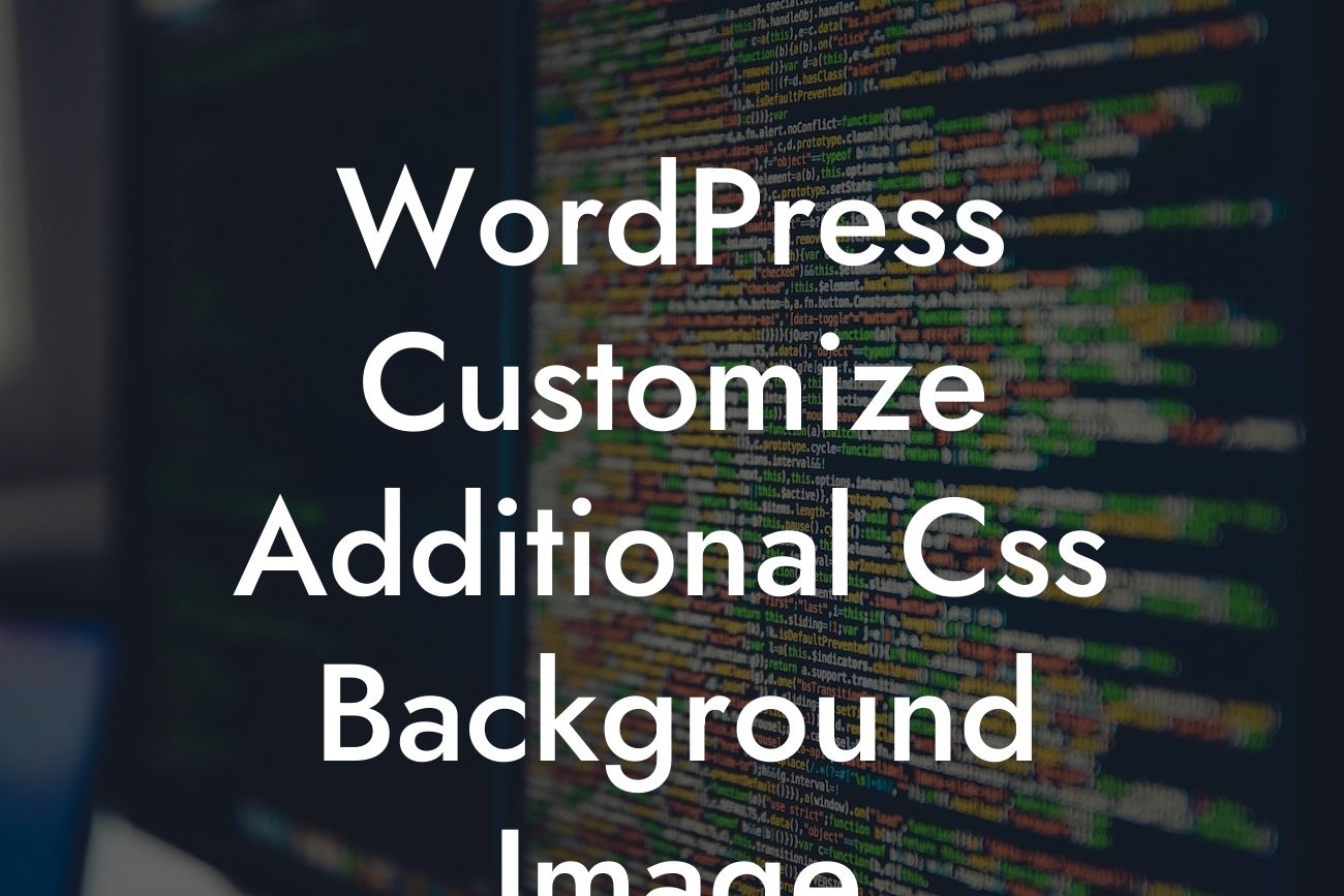 WordPress Customize Additional Css Background Image