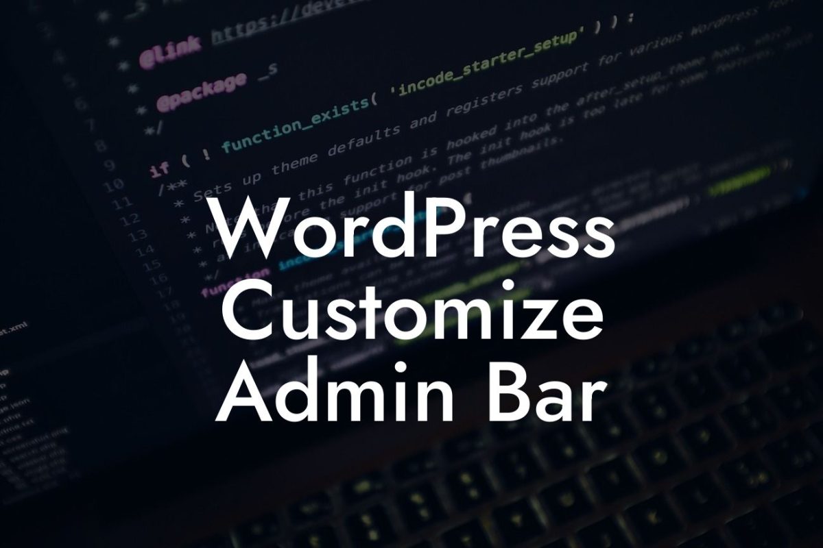 WordPress Customize Admin Bar