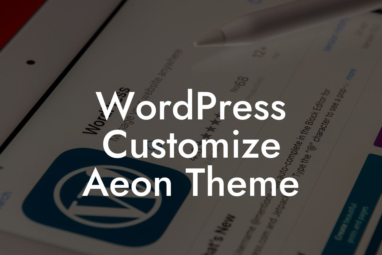 WordPress Customize Aeon Theme