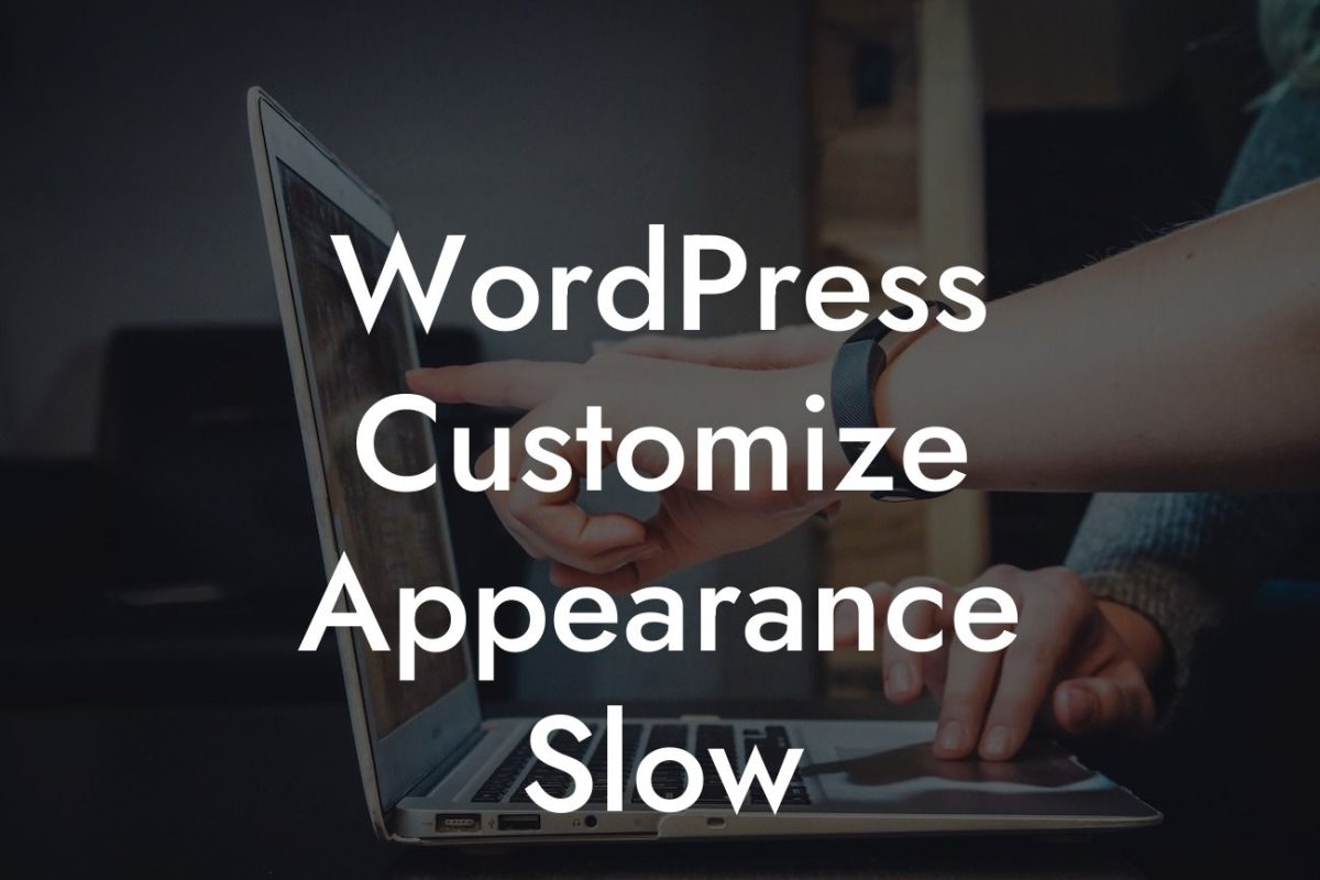 WordPress Customize Appearance Slow