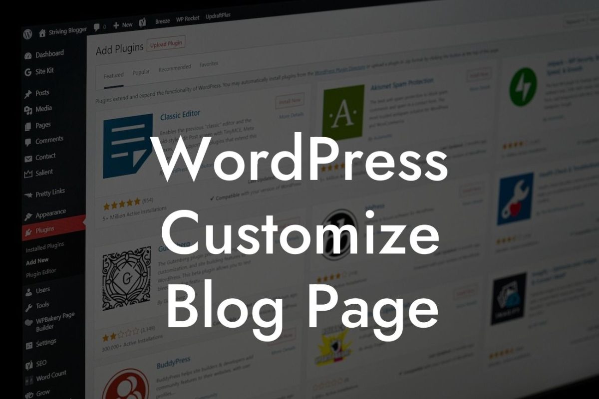 WordPress Customize Blog Page