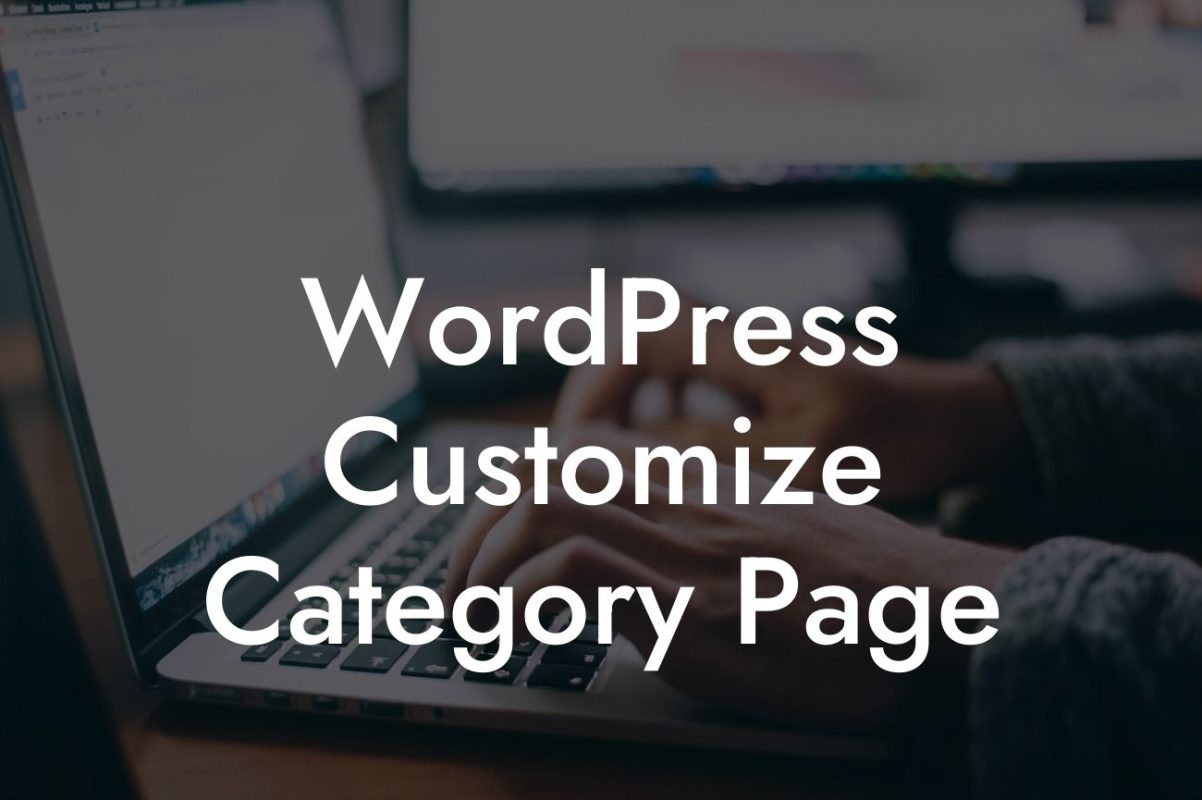 WordPress Customize Category Page