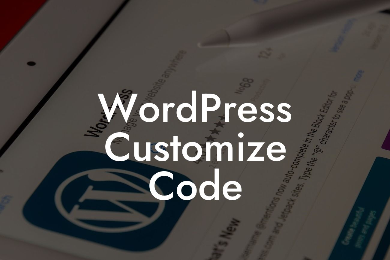 WordPress Customize Code