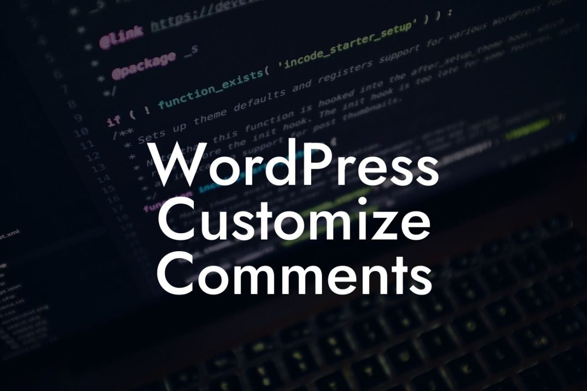 WordPress Customize Comments