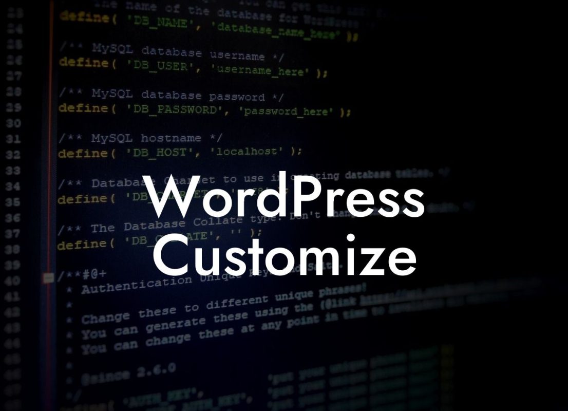 WordPress Customize