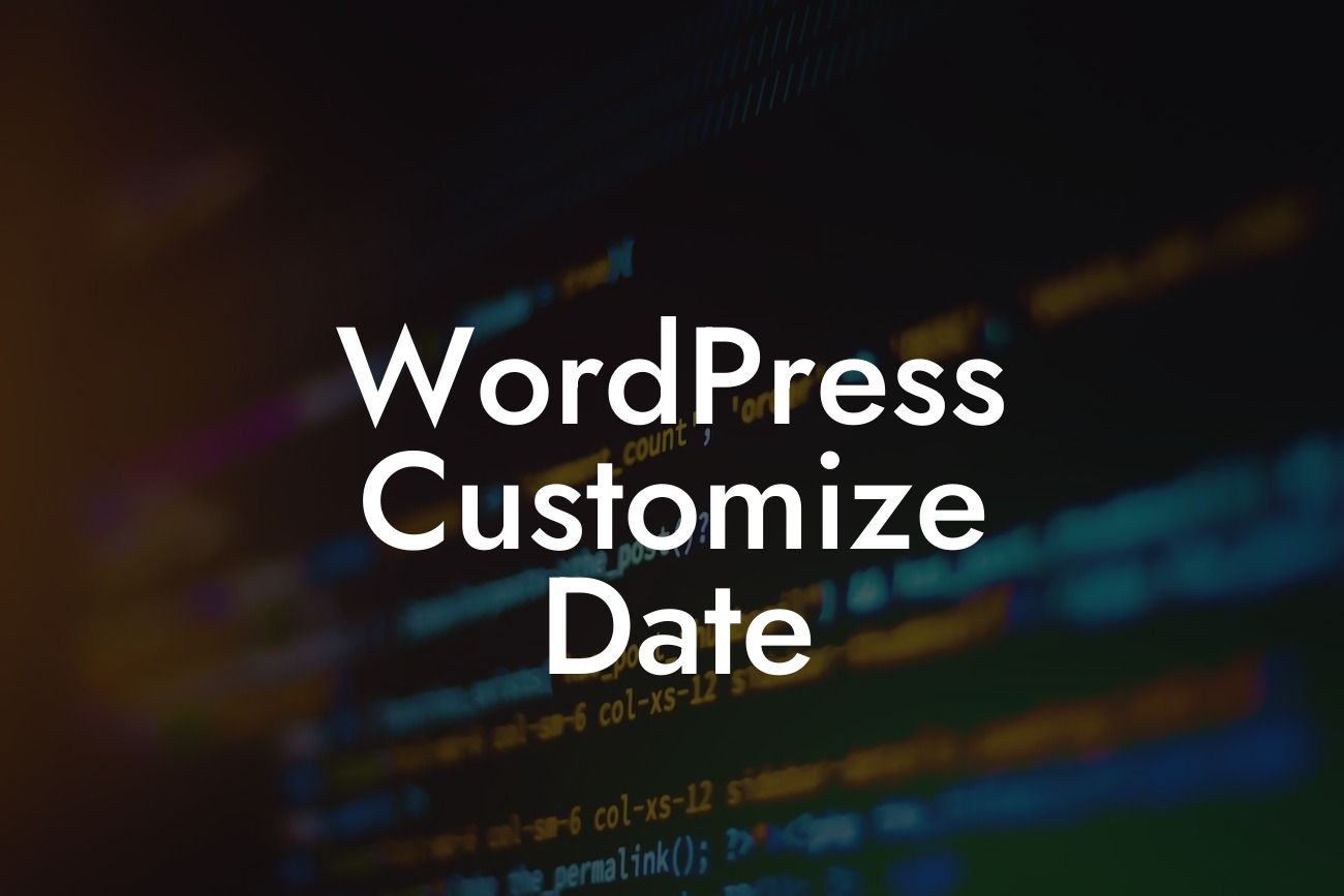 WordPress Customize Date