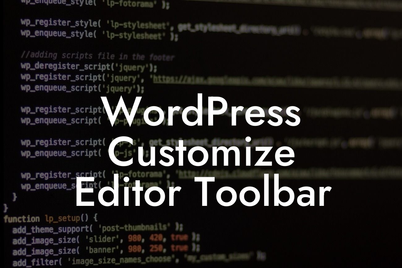 WordPress Customize Editor Toolbar