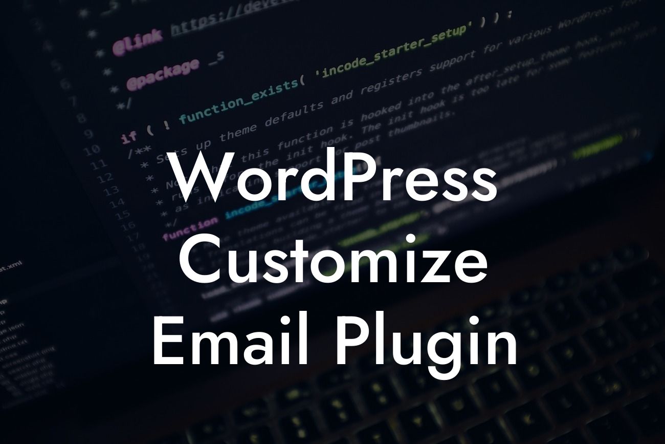 WordPress Customize Email Plugin