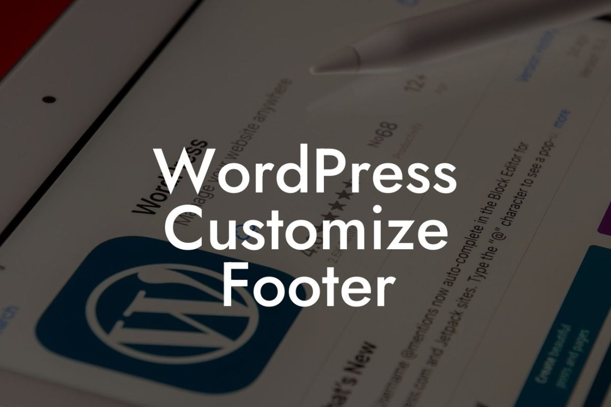 WordPress Customize Footer