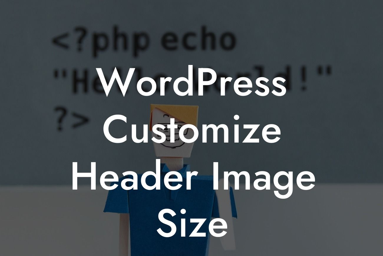 WordPress Customize Header Image Size