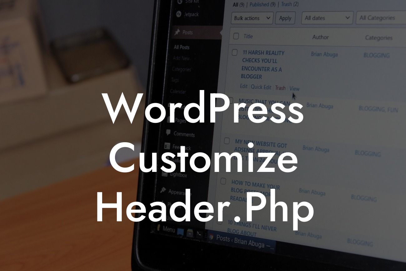 WordPress Customize Header.Php