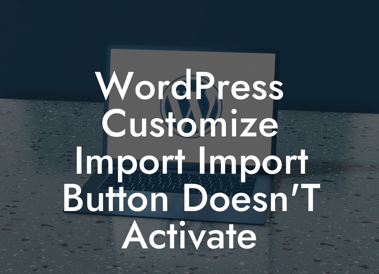 WordPress Customize Import Import Button Doesn'T Activate