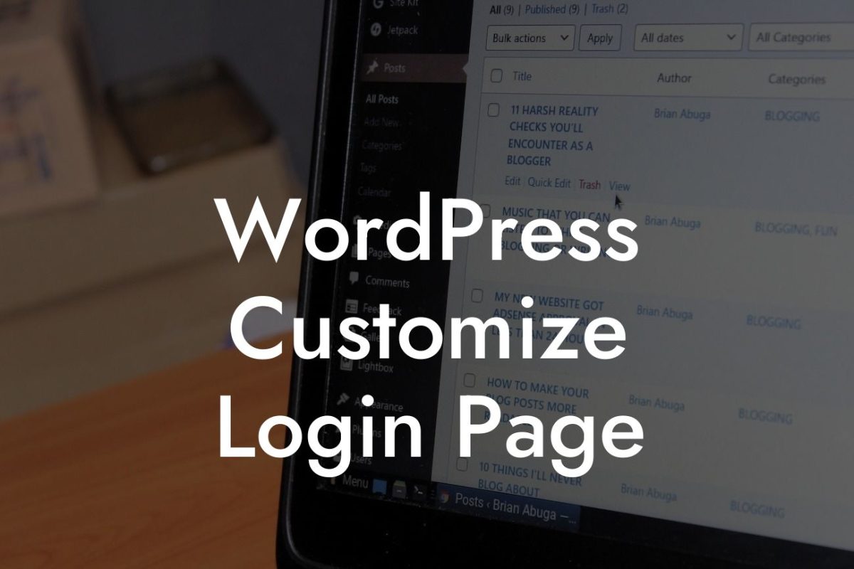 WordPress Customize Login Page