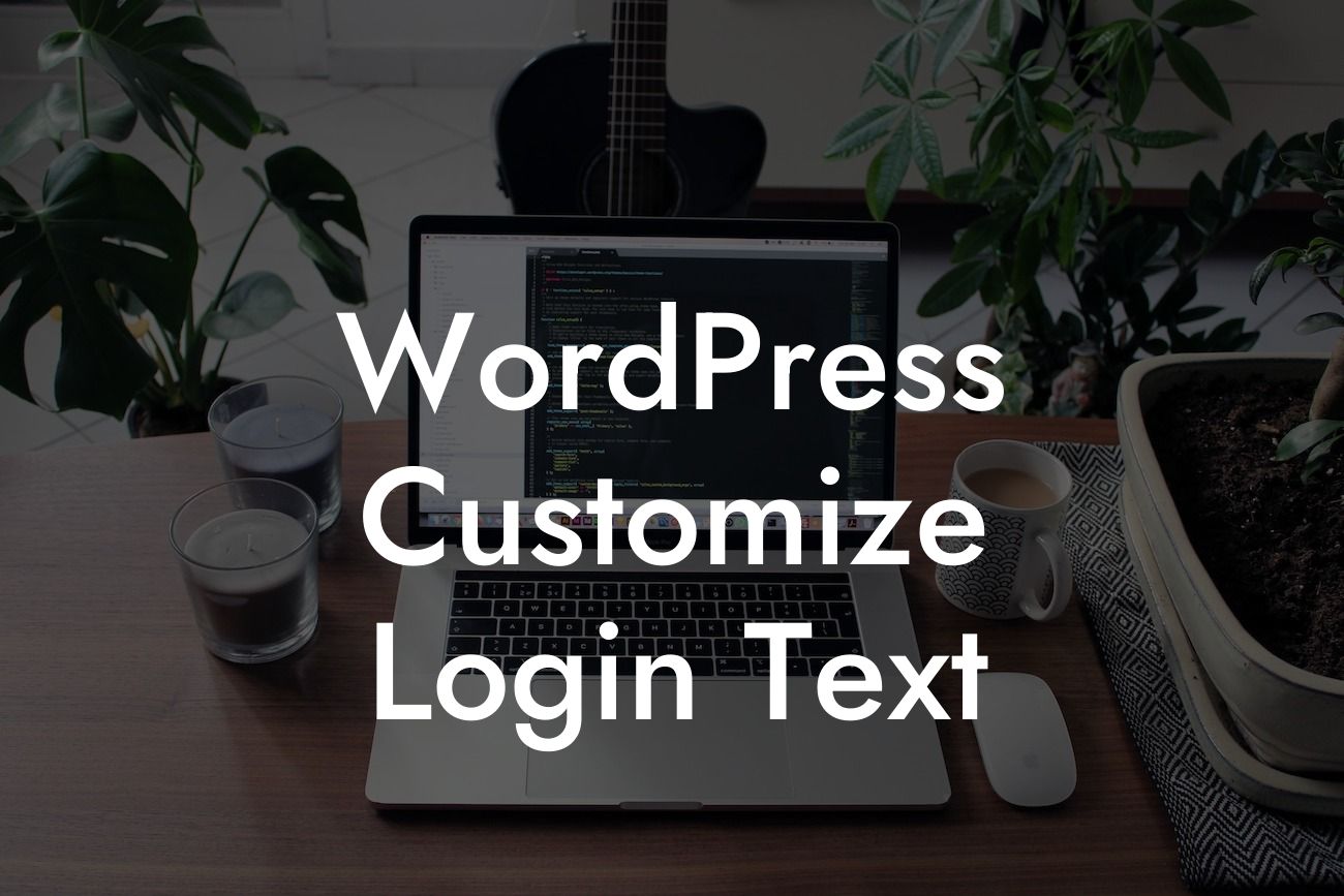 WordPress Customize Login Text