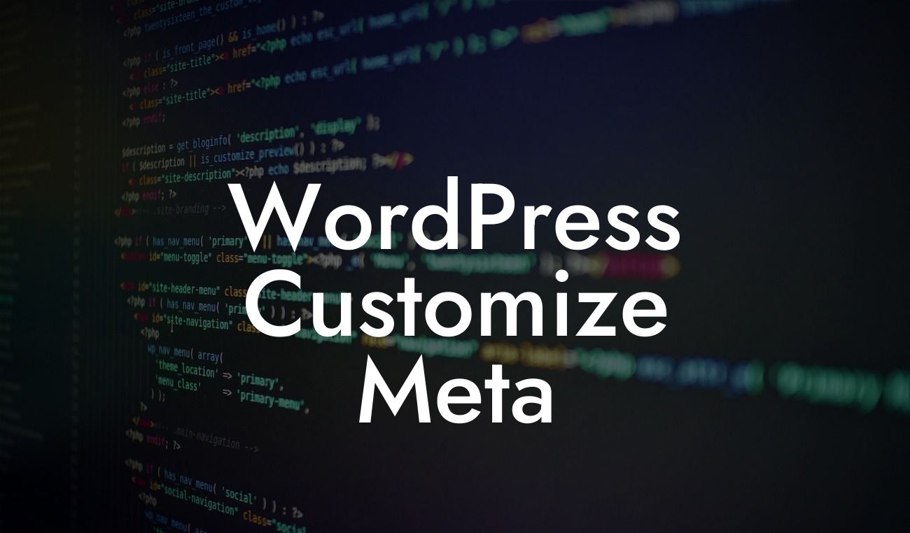 WordPress Customize Meta