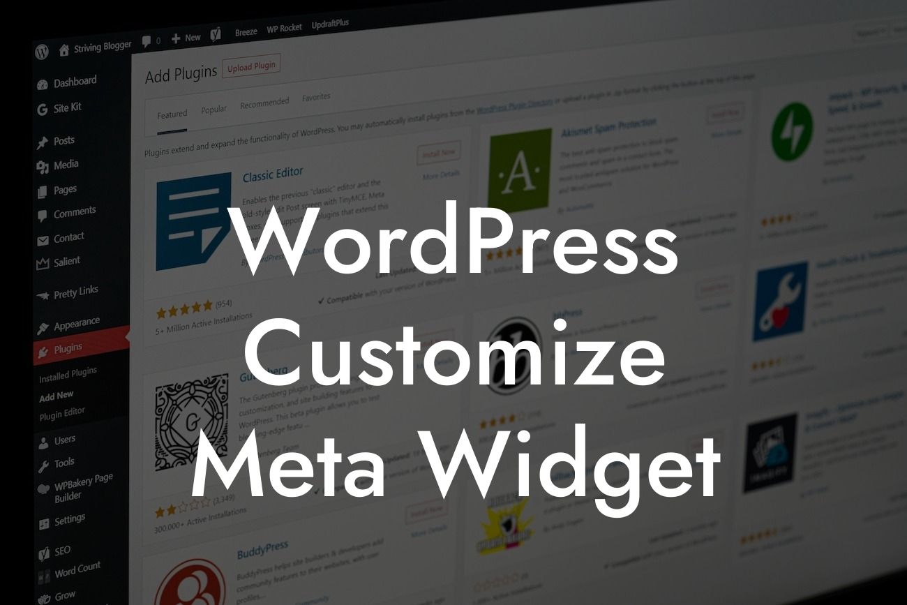 WordPress Customize Meta Widget