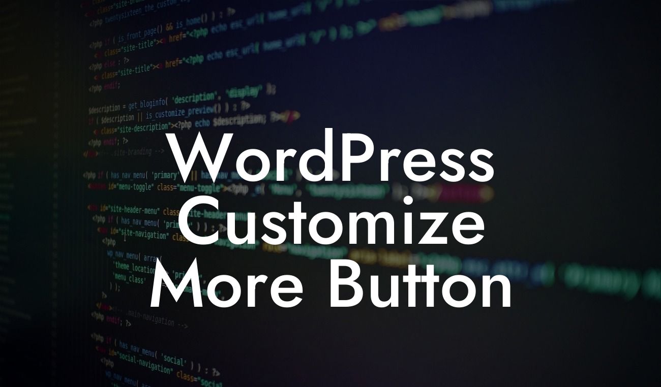 WordPress Customize More Button