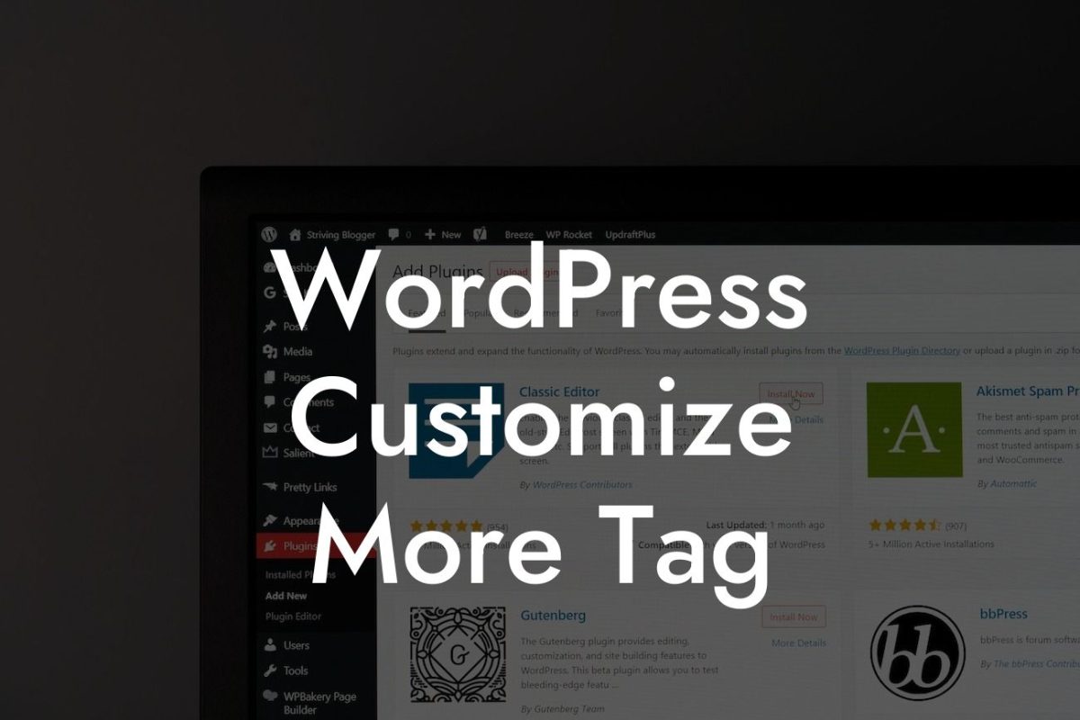 WordPress Customize More Tag