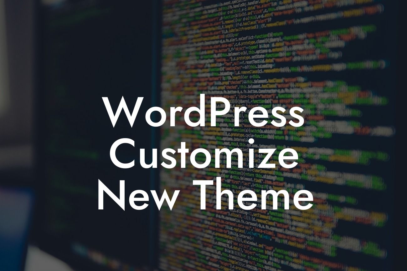 WordPress Customize New Theme