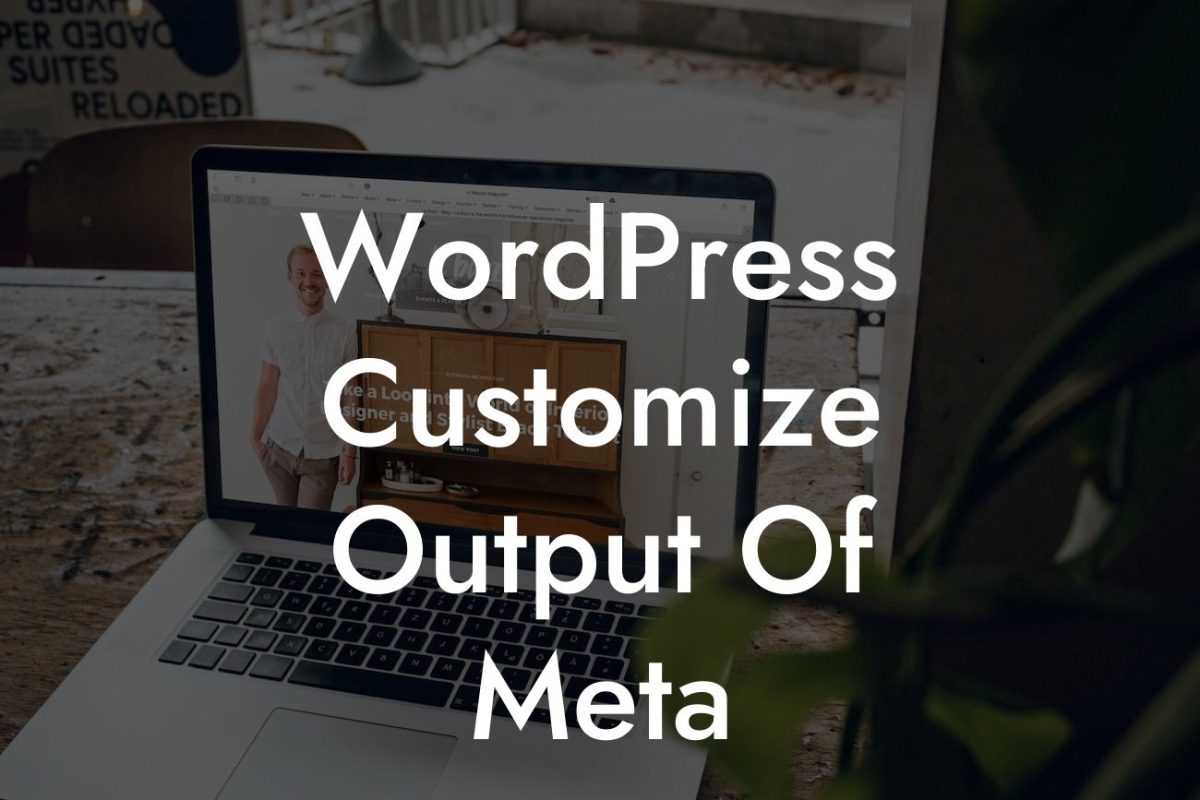 WordPress Customize Output Of Meta