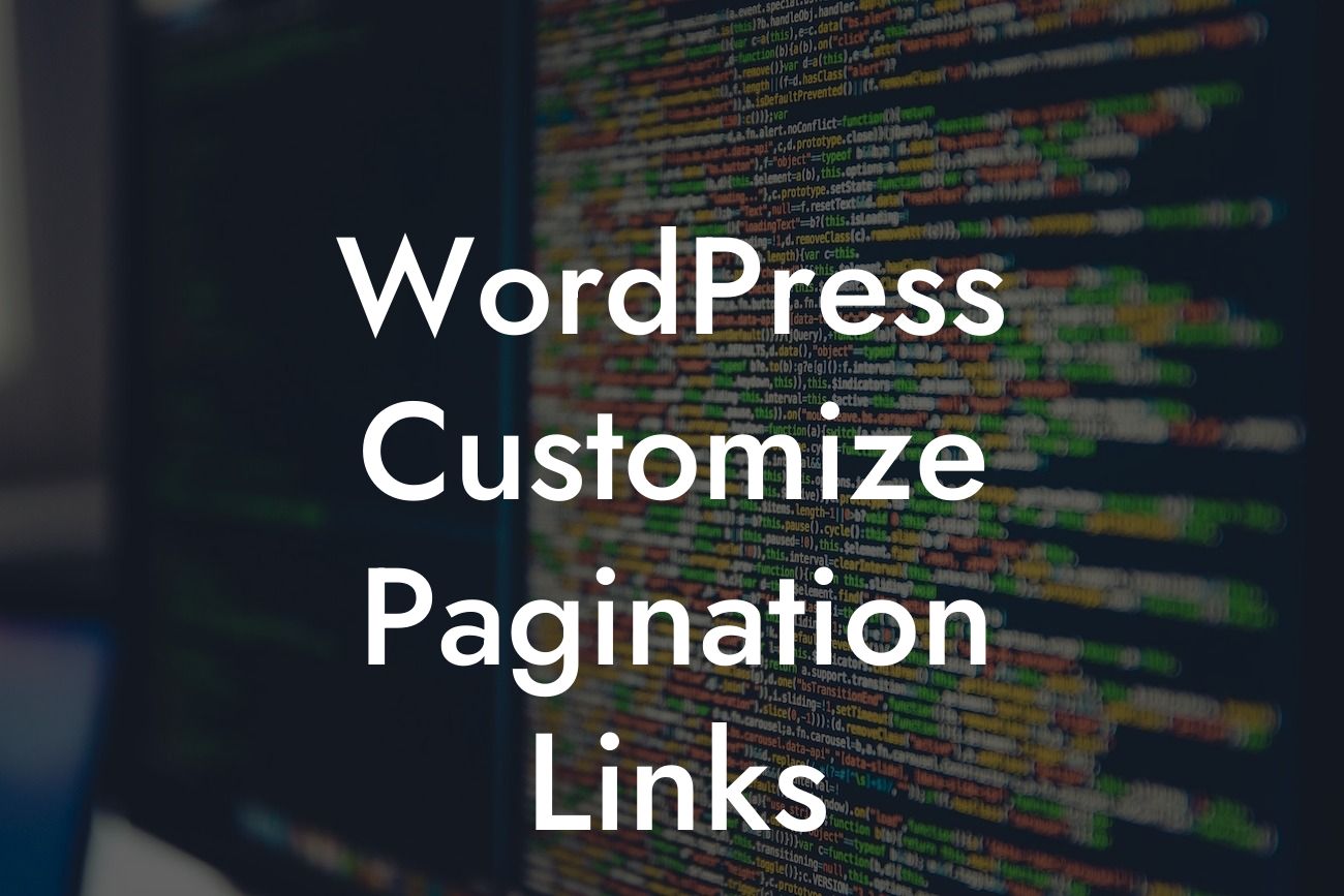 WordPress Customize Pagination Links