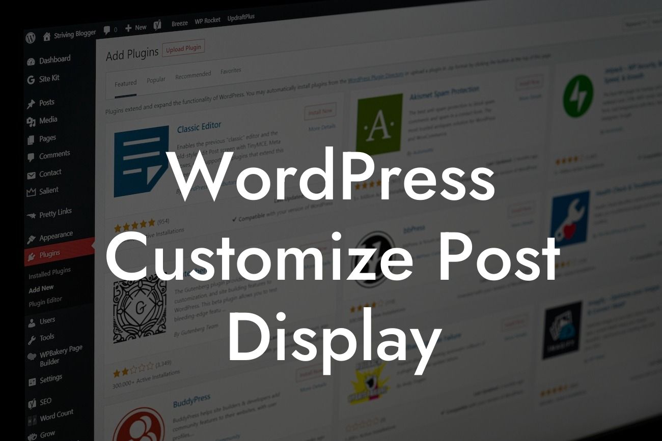 WordPress Customize Post Display