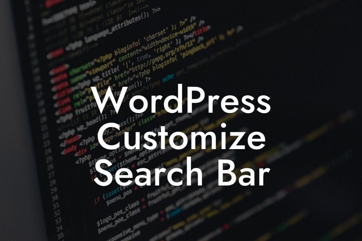 WordPress Customize Search Bar