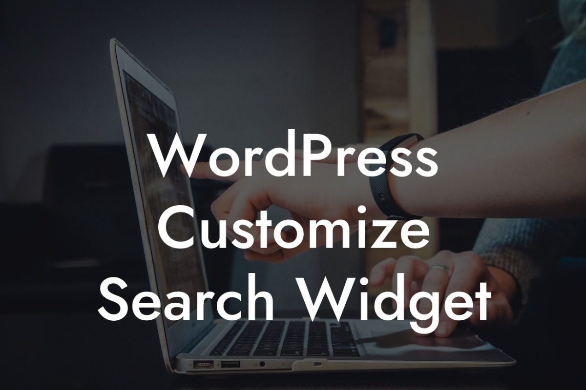 WordPress Customize Search Widget