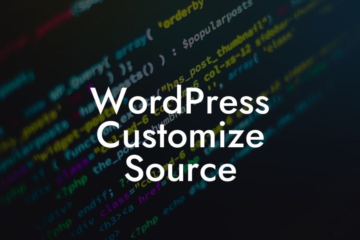 WordPress Customize Source