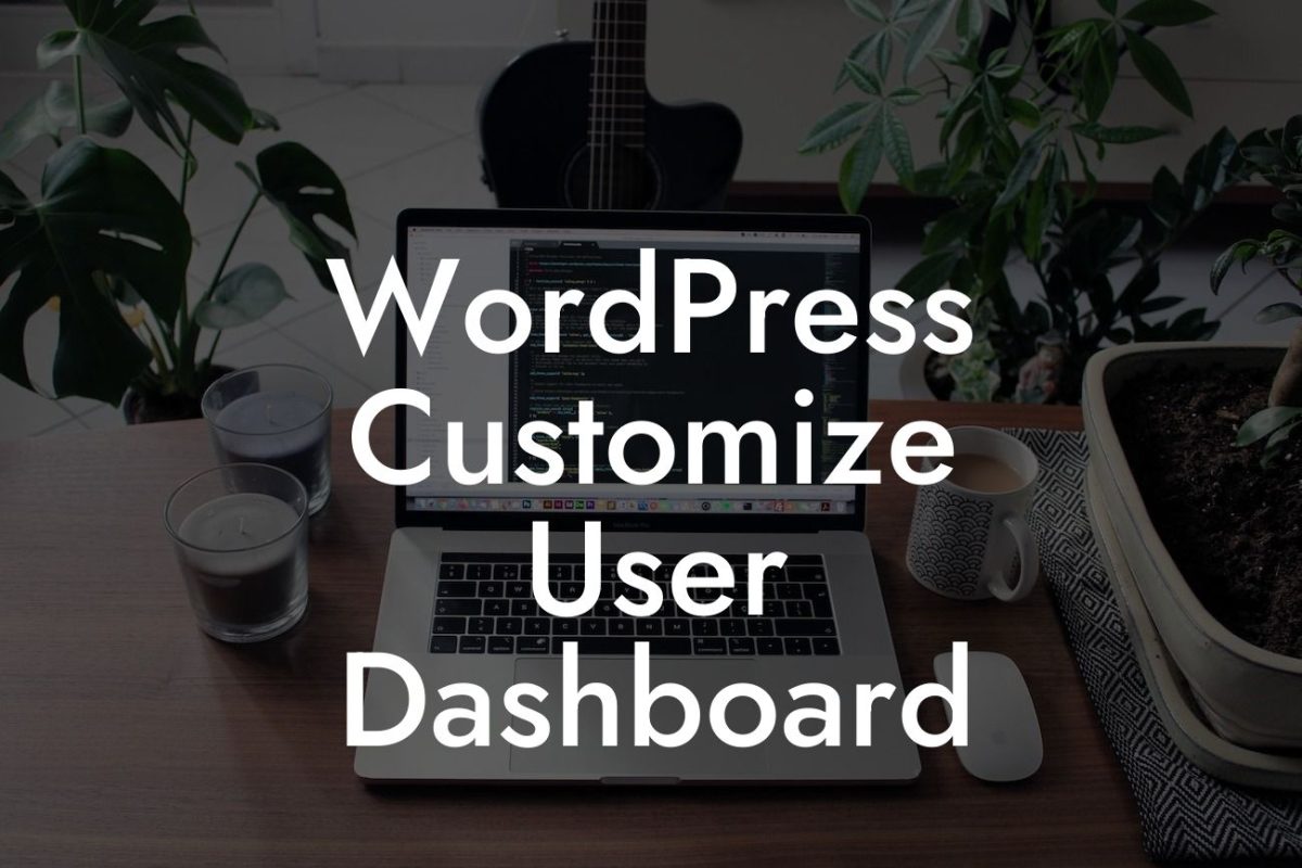 WordPress Customize User Dashboard