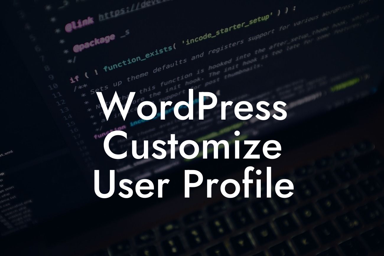 WordPress Customize User Profile