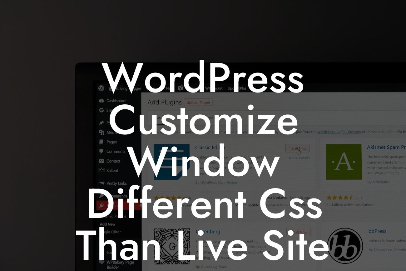 WordPress Customize Window Different Css Than Live Site