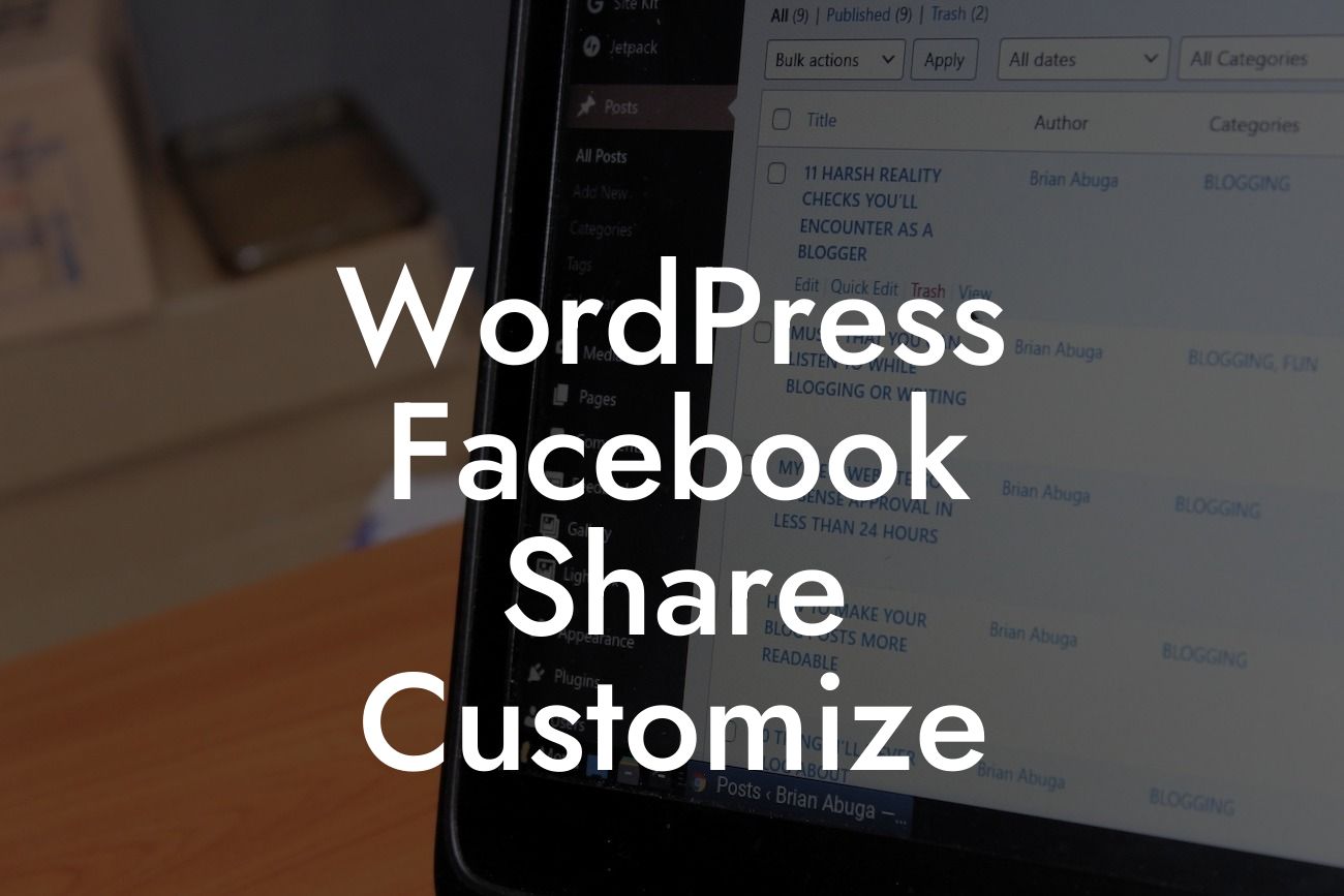 WordPress Facebook Share Customize